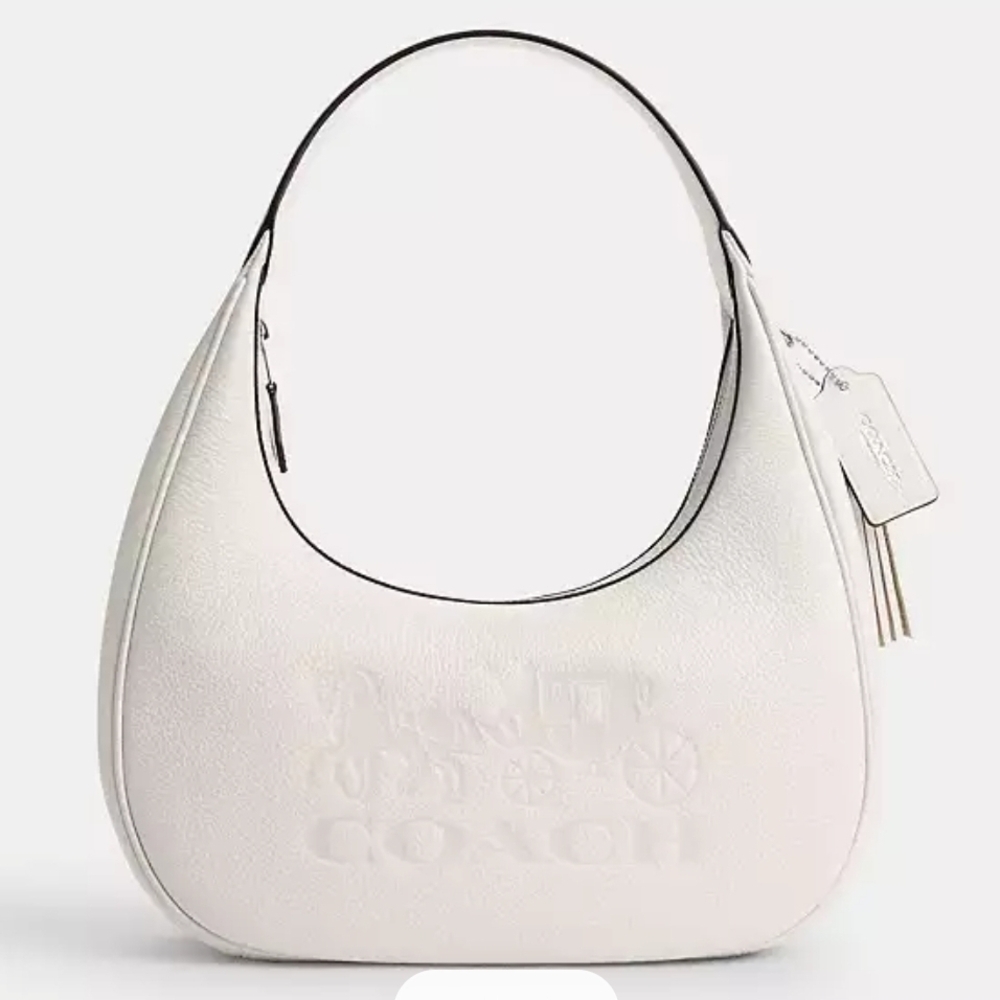 Coach White Leather Hobo Bag